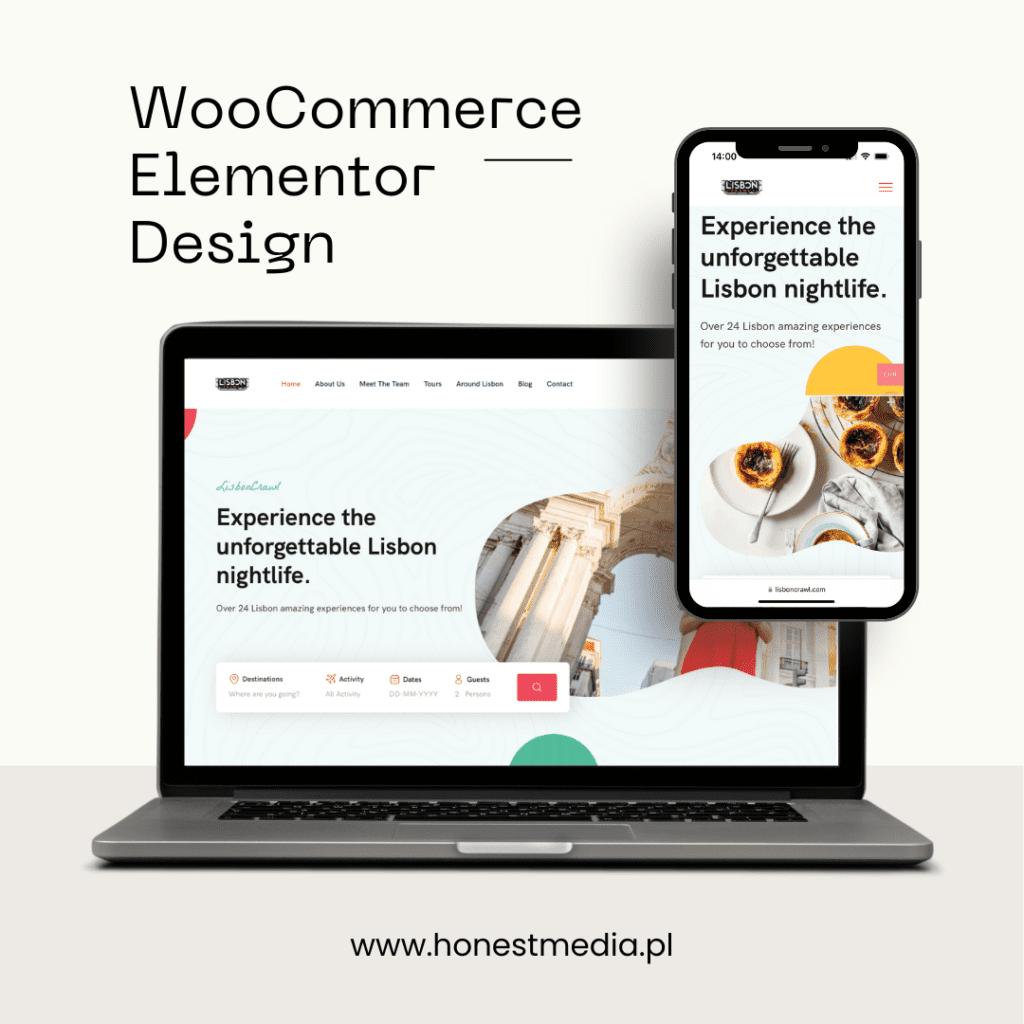 WooCommerce Shop Elementor WordPress Integration and Design | honestmedia.pl | Content Management